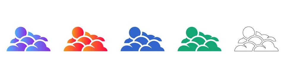 Cloud Computing Weather Icons Ilustração Stock