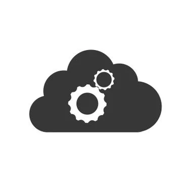 Cloud computing web internet icon. Vector graphic Stock Illustration