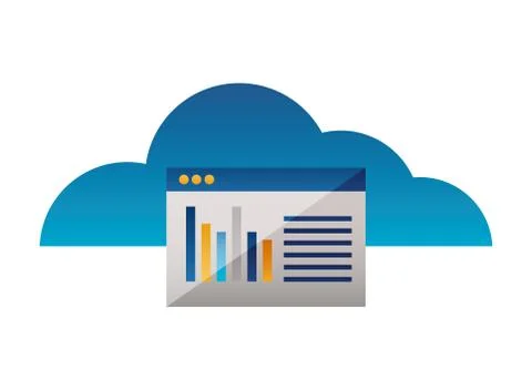 Cloud computing website report Stockillustratie
