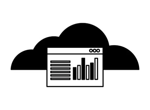 Cloud computing website report イラスト素材