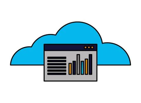 Cloud computing website report イラスト素材