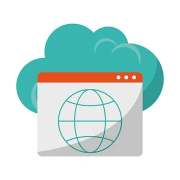 Cloud computing website symbol イラスト素材