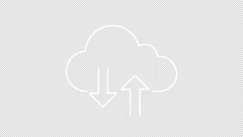 Cloud computing white line animation Video stock 305458409