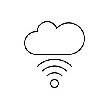 Cloud computing, wifi, SEO icon. Simple line, outline vector elements of Stock Illustration