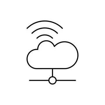 Cloud computing, wifi, SEO icon. Simple line, outline vector elements of Illustrazione stock