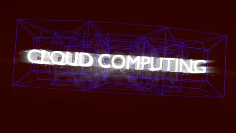 Cloud computing-Wireframe Outro Vídeo Stock 124610610