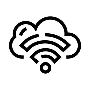 Cloud computing with wireless internet wi fi signal icon Stockillustratie