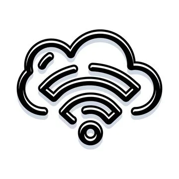 Cloud computing wireless network connectivity internet icon イラスト素材