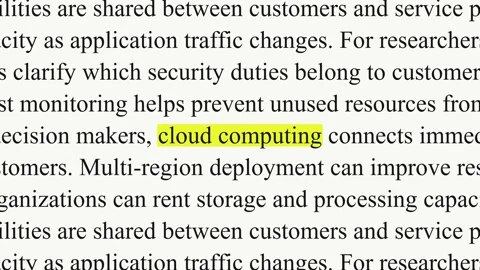 Cloud computing words highlighted among shifting text Stockbeeldmateriaal 347950323
