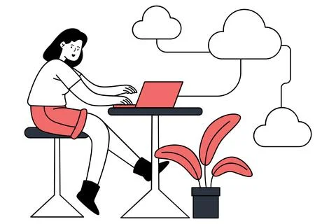 Cloud Computingillustration Illustrazione stock