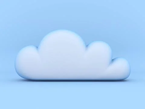 Cloud concept 3D Cloud concept 3D rendering illustration isolated on blue ... Foto stock