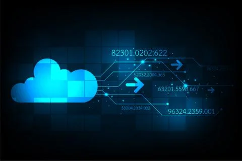 Cloud in the concept of communication. Stockillustratie