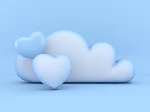Cloud concept of favorite bookmarks 3D Stock Illustration
