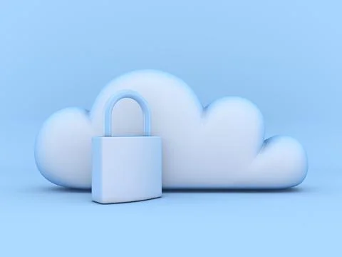 Cloud concept of saved passwords 3D Illustrazione stock