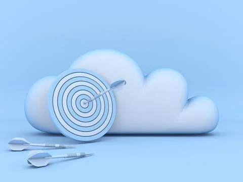 Cloud concept of saving future goals 3D Stock Illustration