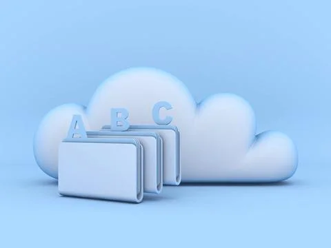 Cloud concept sorting folders 3D Cloud concept sorting folders 3D renderin... 写真素材