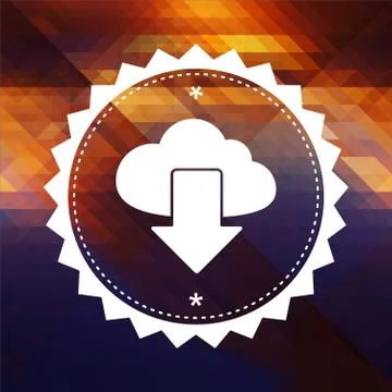 Cloud Concept on Triangle Background. Illustrazione stock