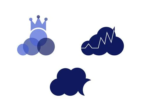 Cloud concepts on white Stock Illustration