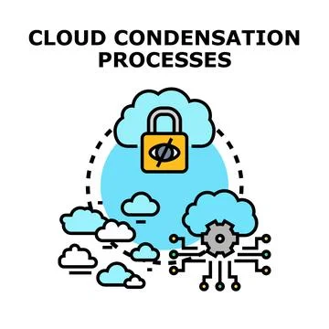 Cloud condensation processes vector icon concept Stockillustratie