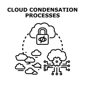 Cloud condensation processes vector icon concept Stockillustratie