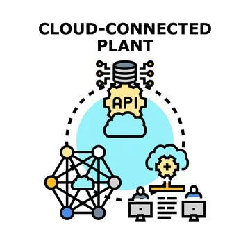 Cloud connected plant data management system イラスト素材