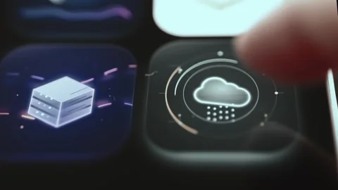 Cloud Connected Server Infrastructure Control Panel Stock Footage 340560691
