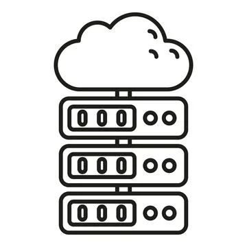 Cloud connecting to server rack calculating data Stock Illustration