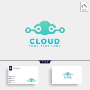 Cloud connection communication creative logo template vector illustration Stock Illustration