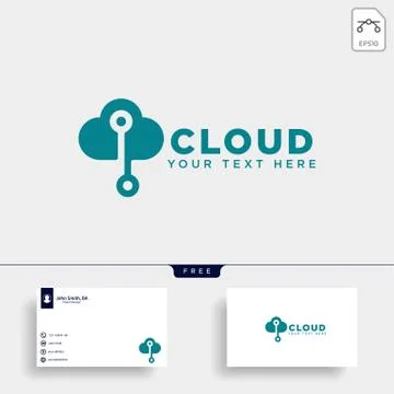 Cloud connection communication creative logo template vector illustration 스톡 일러스트
