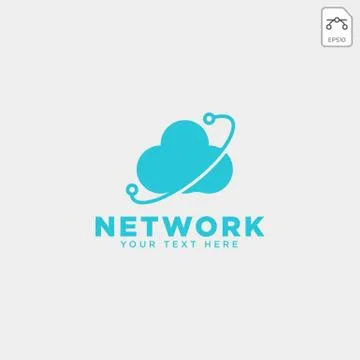 Cloud connection communication creative logo template vector illustration Stock Illustration