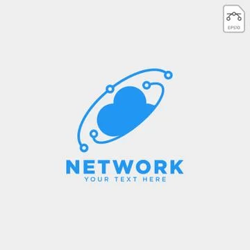 Cloud connection communication creative logo template vector illustration 스톡 일러스트