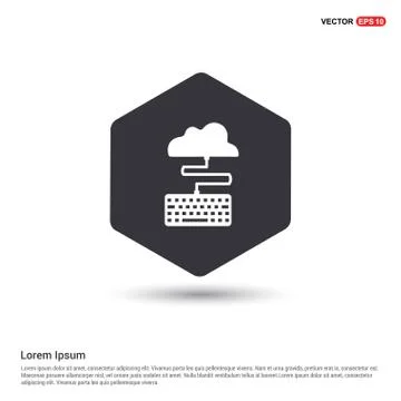 Cloud Connection Icon Hexa White Background icon template Stockillustratie
