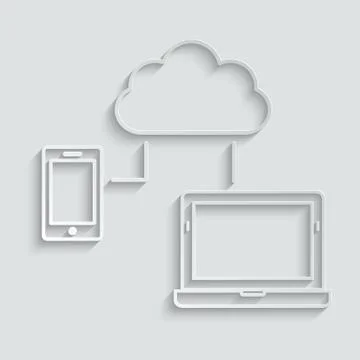 Cloud connection icon. smart devices icon Stock Illustration