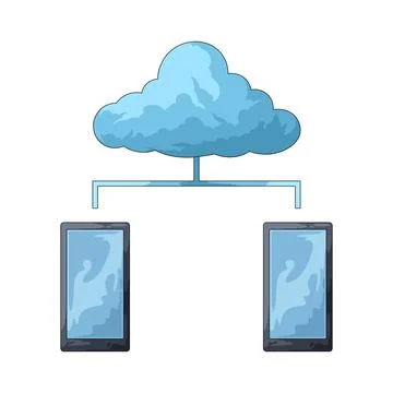 Cloud connection illustration イラスト素材