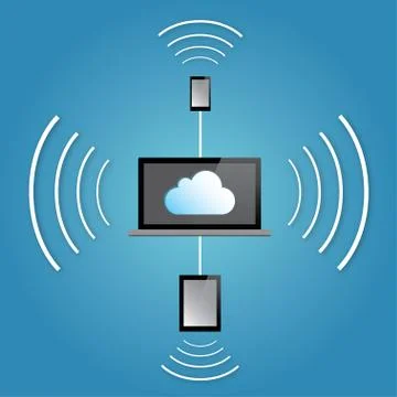 Cloud connectivity Stock Illustration