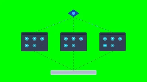 Cloud Container Cluster Orchestration and Elastic Auto Scaling Node Infrast.. Stock Footage 347627290