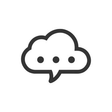 Cloud Conversation Icon Stock Illustration