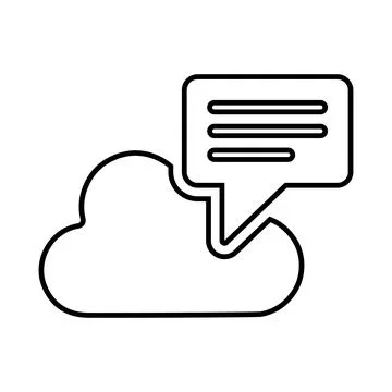 Cloud, conversion outline icon. Line art vector. Stock Illustration