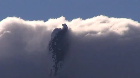 Cloud Cover Up Mountain Stock Footage 40716111
