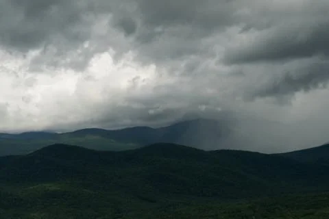 Cloud Cover Over Punta Mita, Mexico Mountains Stock Photos