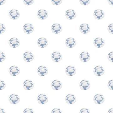 Cloud covered planet earth seamless pattern design background Illustrazione stock