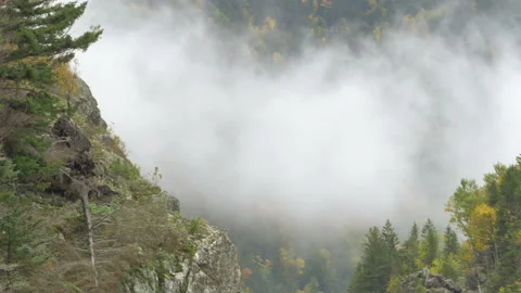 Cloud Covered Ravine Video stock 162379817