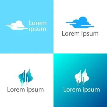 Cloud creative logo template vector illustration, icon elements 스톡 일러스트