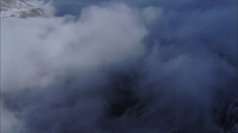 Cloud Creek Snow Mountain Stock Footage 44680302