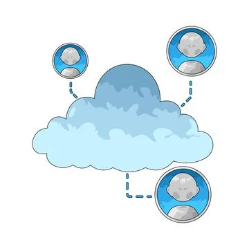 Cloud CRM illustration Stock Illustration