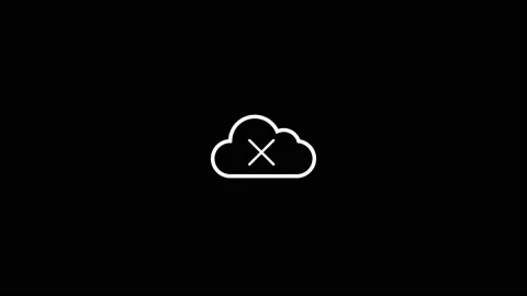 Cloud Cross Filled icon animation. alpha matte Stock Footage 169619932