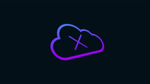 Cloud Cross Filled icon animation. gradient color Stock Footage 169620674
