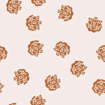 Cloud cryptocurrency mining glyph seamless pattern Stock Illustration