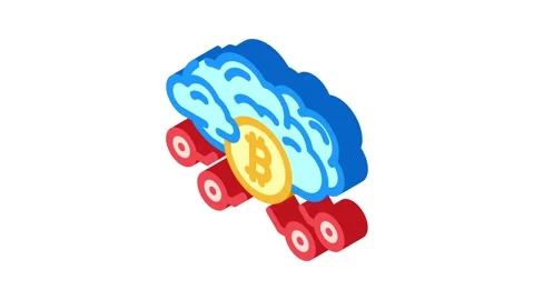 Cloud cryptocurrency mining isometric icon animation Stock Footage 327282424