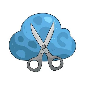 Cloud cut illustration Stock Illustration